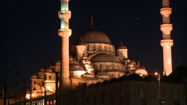 土耳其伊斯坦布尔的蓝色清真寺视频下载