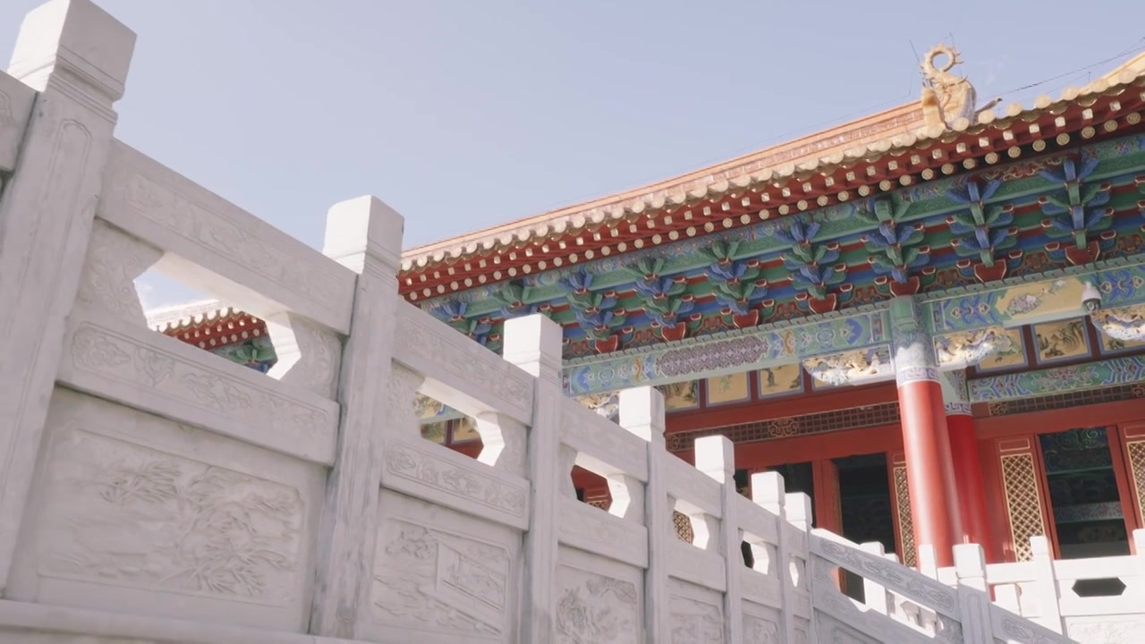 昆明文庙大成殿-古典中式宫殿建筑视频素材