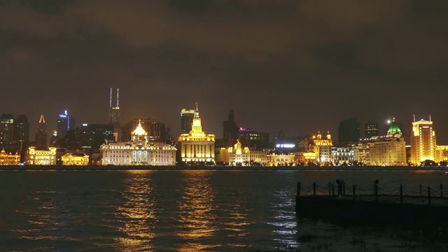 夜晚的上海外滩，中国视频素材