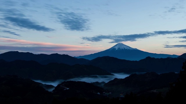 富士山的延时视图视频素材