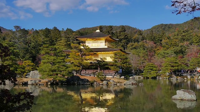 金阁寺，日本京都视频素材