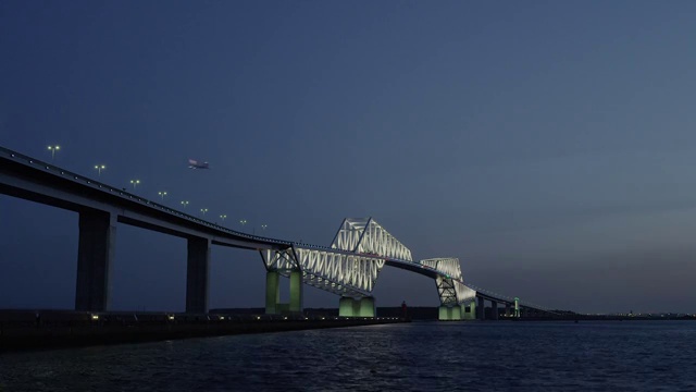 照明东京门大桥视频素材