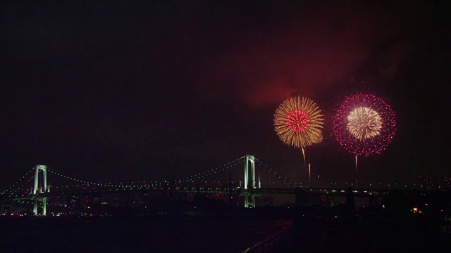 Tokyo Bay Grand Fireworks Festival in 2012视频素材