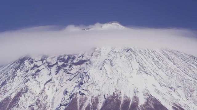 富士山上空的透镜状云视频素材