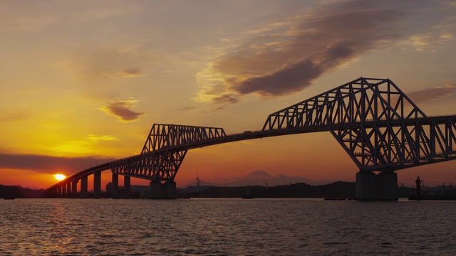 东京门大桥和富士山视频下载