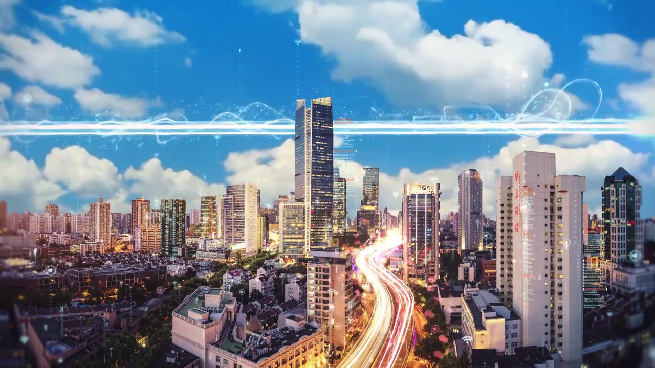 智慧城市 未来科技感城市 人工智能5G视频下载