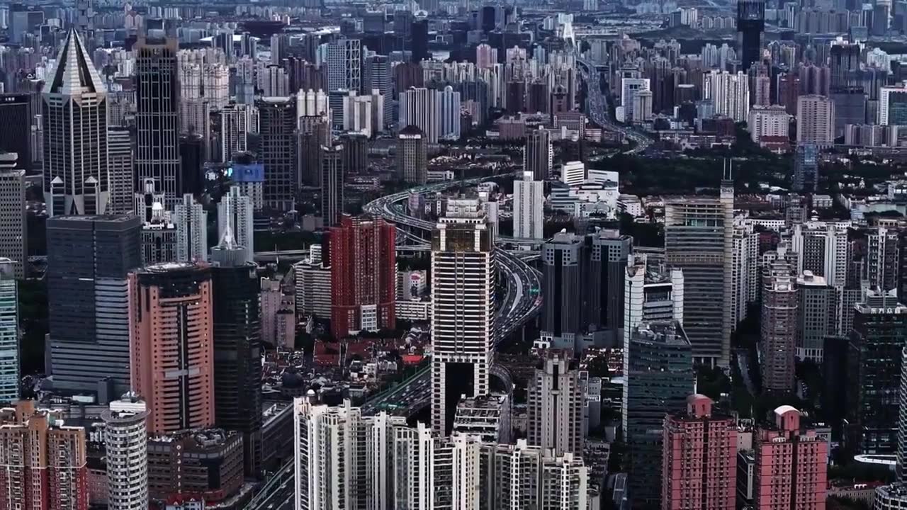 4K航拍上海南北高架合集视频下载