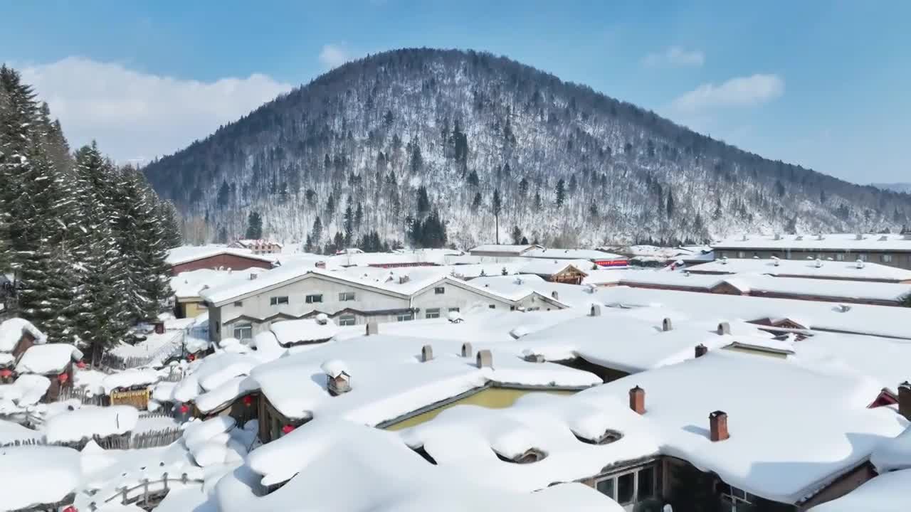 东北雪乡冬季自然风光旅游宣传片素材合集（合集）视频下载