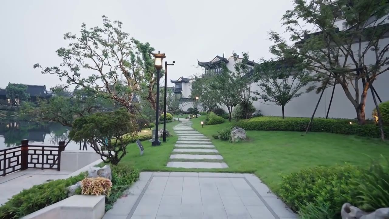 传统中式别墅高档住宅视频下载