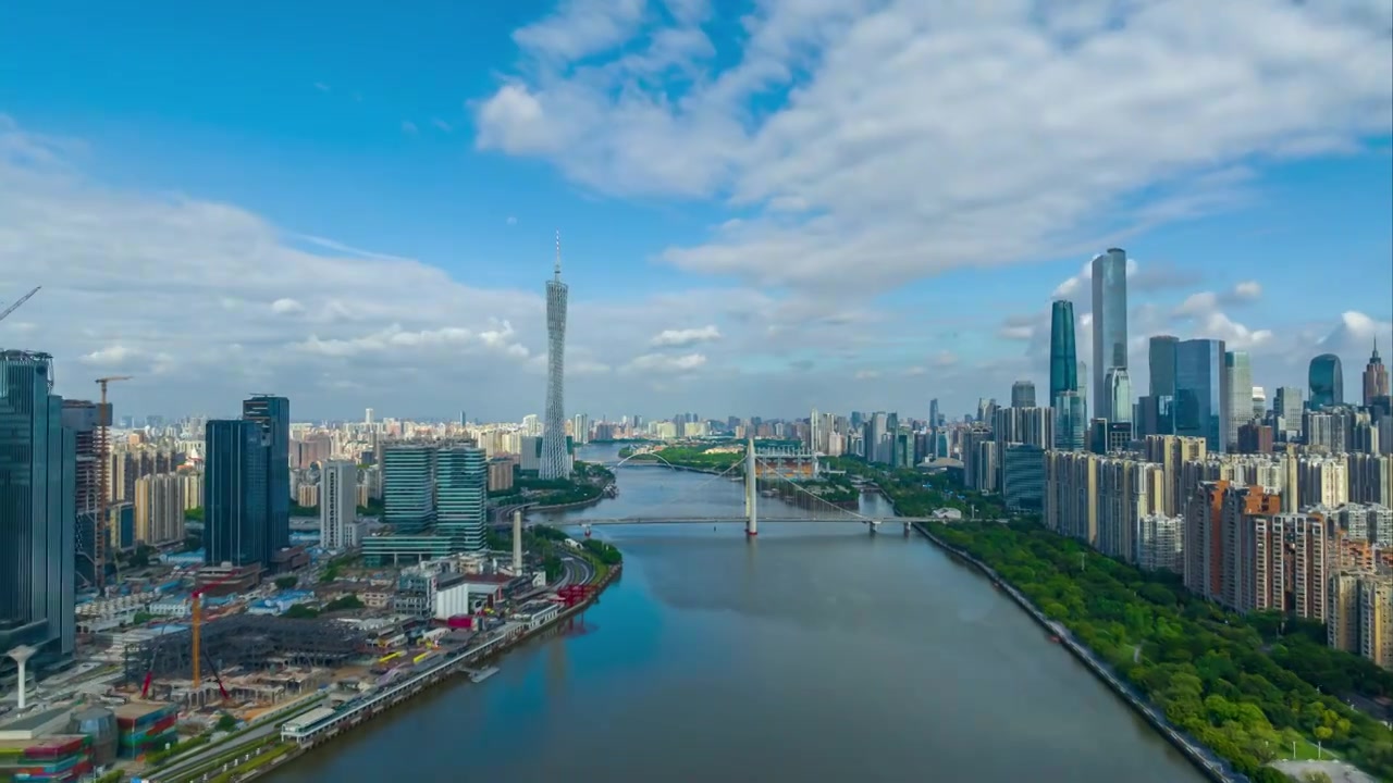 广州延时城市风光视频素材