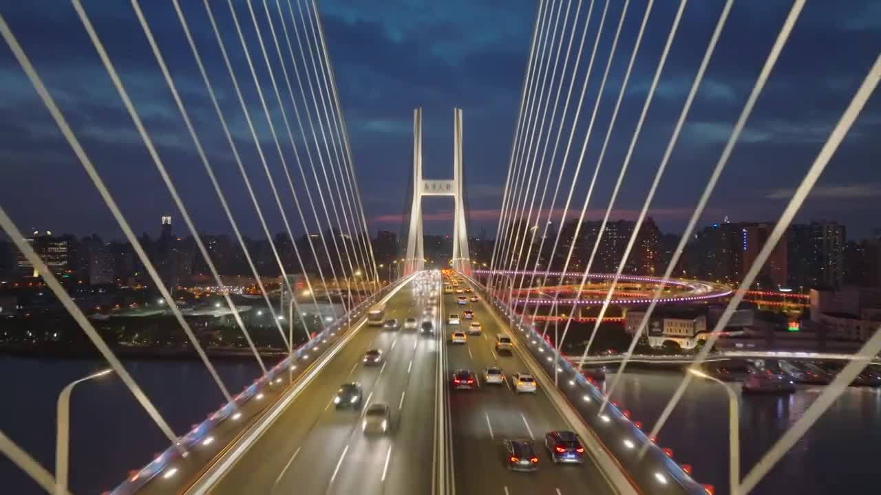 上海城市交通车流航拍合集视频下载