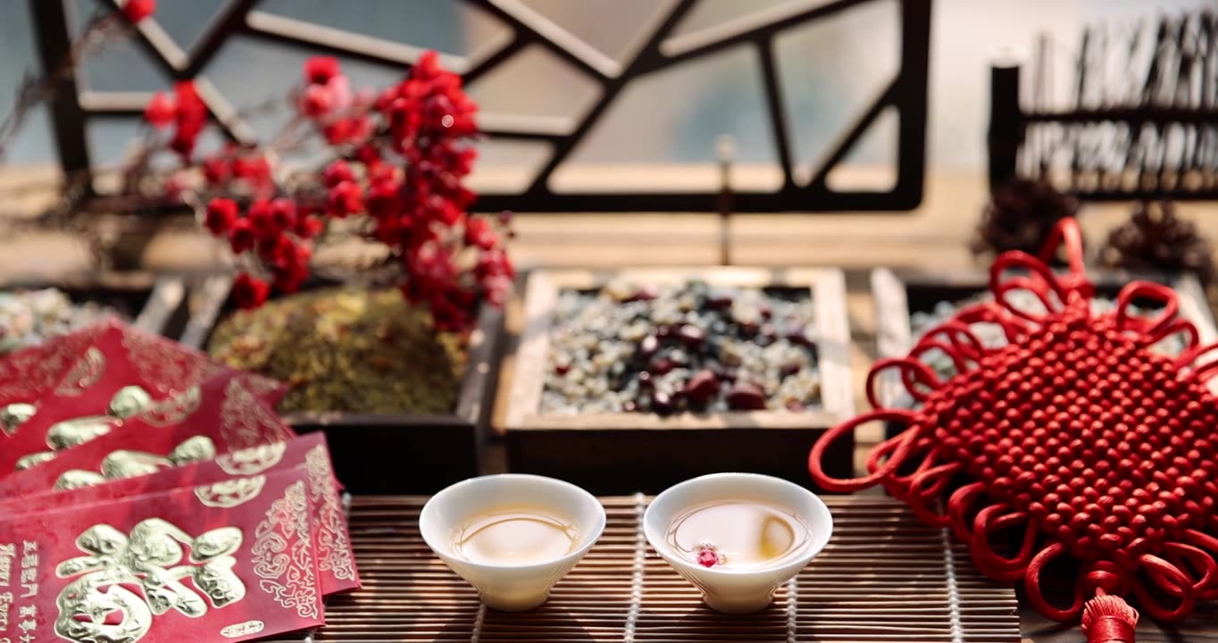 五谷杂粮腊八节腊八粥传统节日中国文化春节视频素材