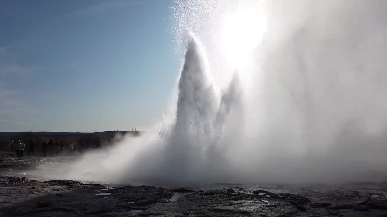 冰岛间歇泉喷泉温泉喷发升格高清视频视频下载