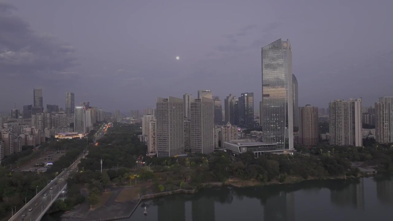 HDR航拍惠州满月视频下载