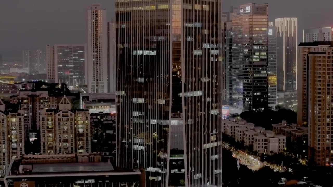 HDR航拍惠州夜景视频下载