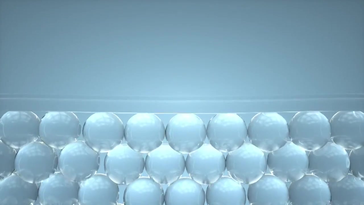 水分子肌肤恢复弹性，三维动画视频素材