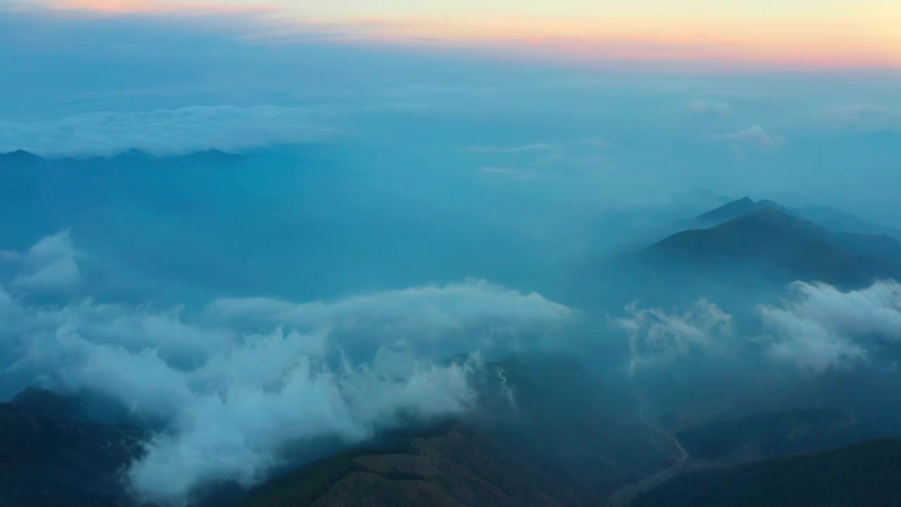 航拍忻州五台山风光视频素材