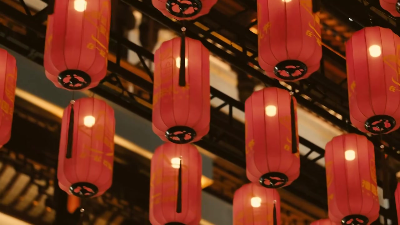 4K拍摄上海豫园龙年灯会实景视频素材