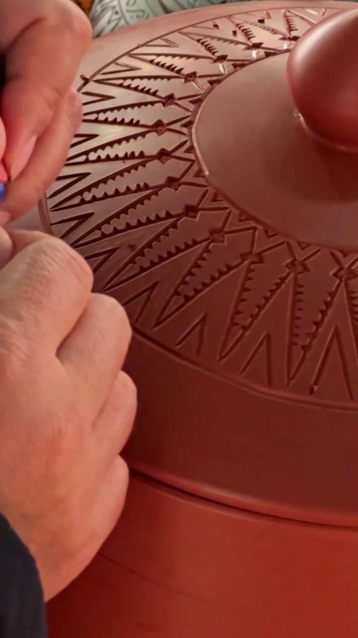 非遗 传承 土陶 雕刻 制作视频素材