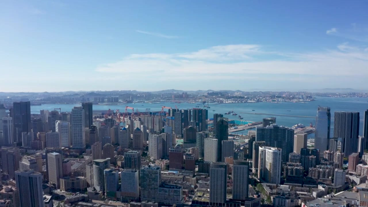 大连城市航拍4K视频素材