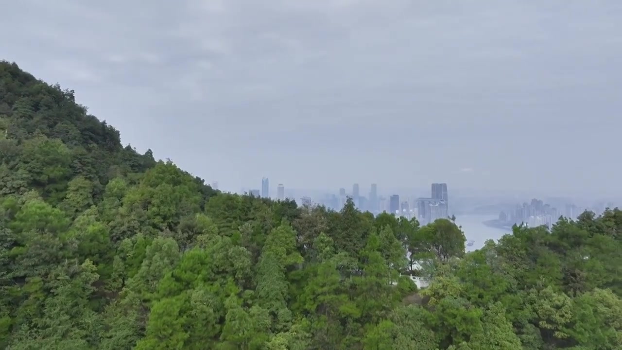 南山航拍重庆一棵松景区市区视频下载