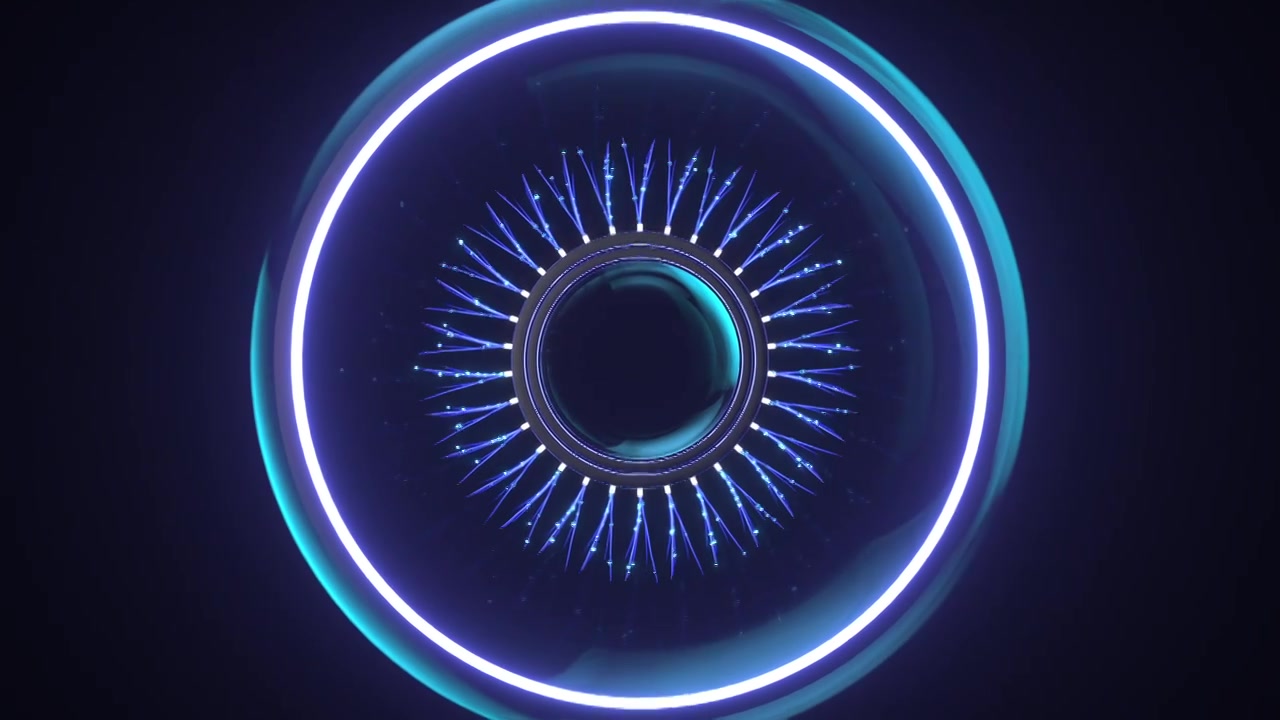 抽象发光能量圆圈球体喷发科技粒子动态视频视频下载