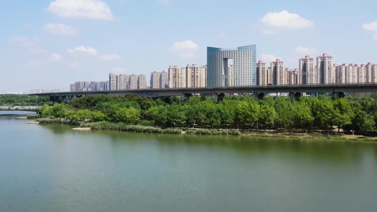 4k航拍孝感东城区视频下载