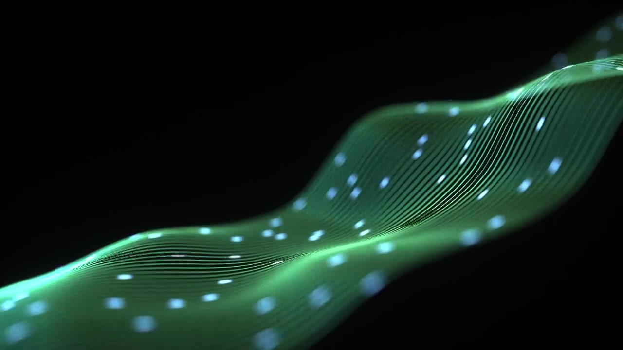抽象概念绿色光斑曲线数据传输网络动态视频视频下载