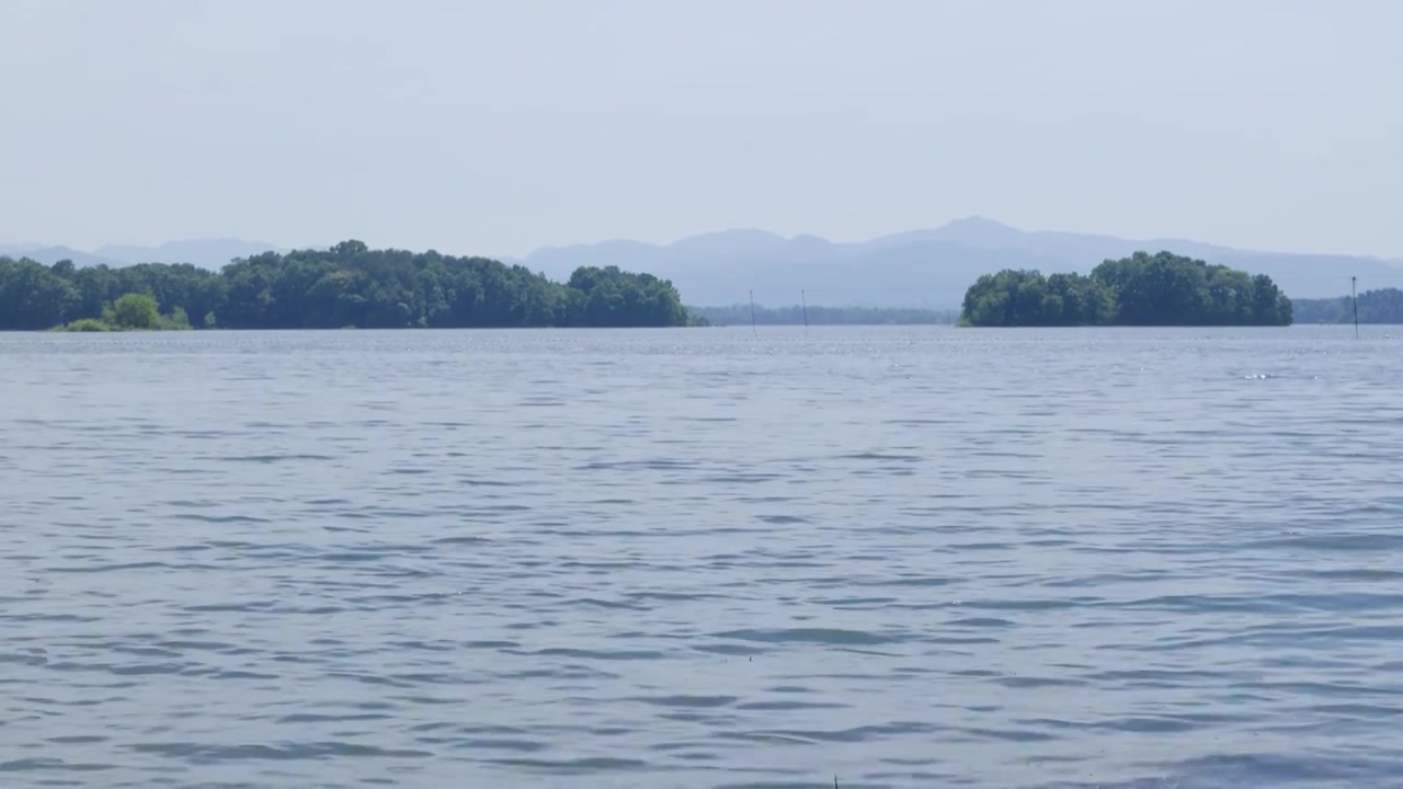 4K阳光下波光粼粼的湖面特写视频素材