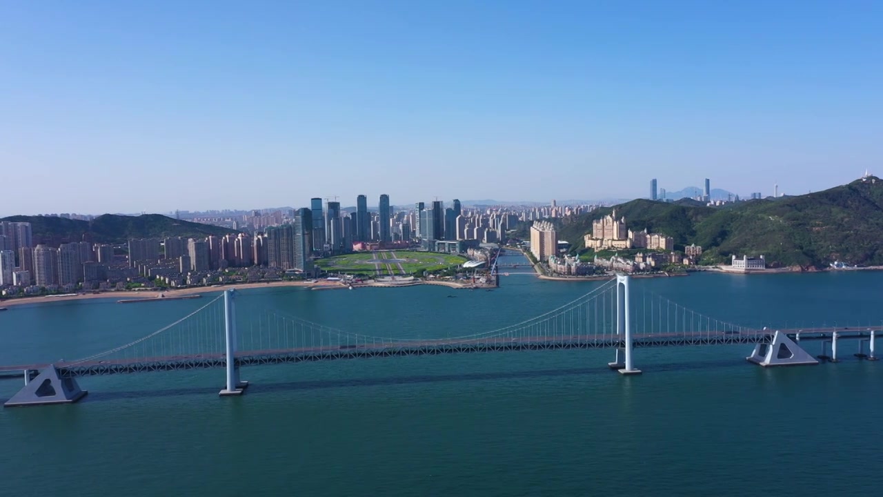 大连城市风光最新大气航拍开篇视频下载
