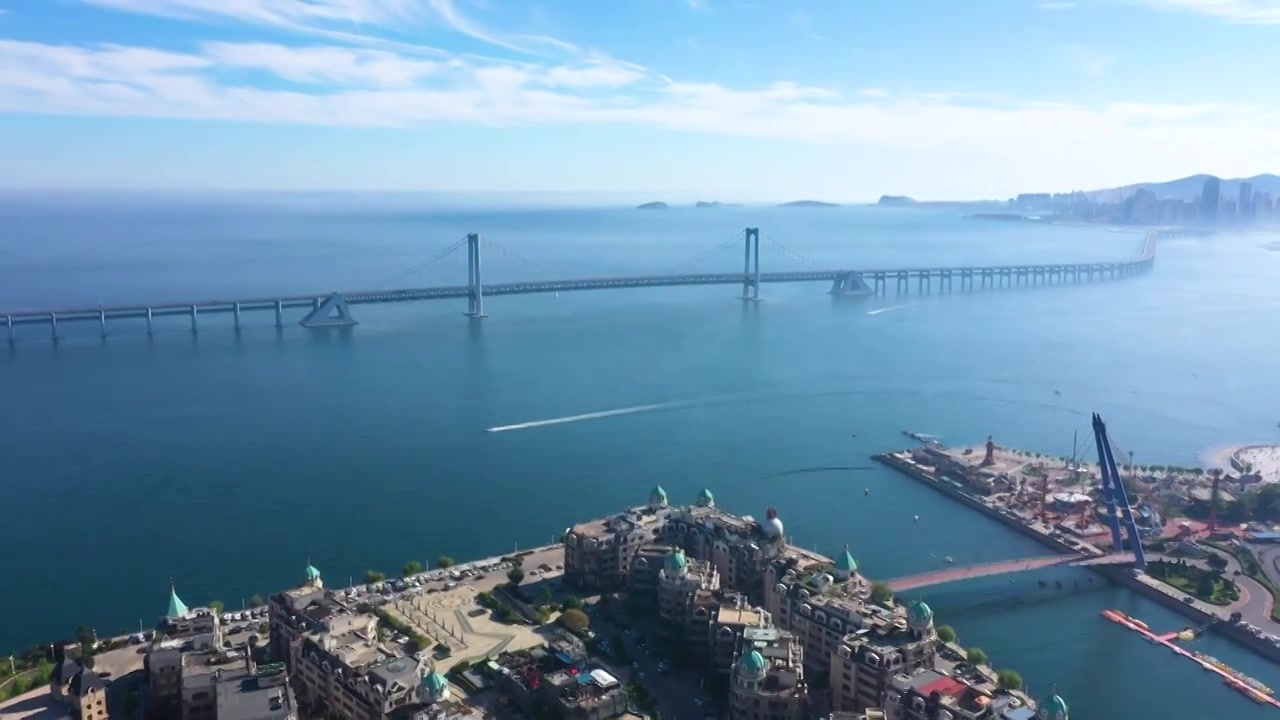 大连城市风光最新大气航拍开篇视频下载