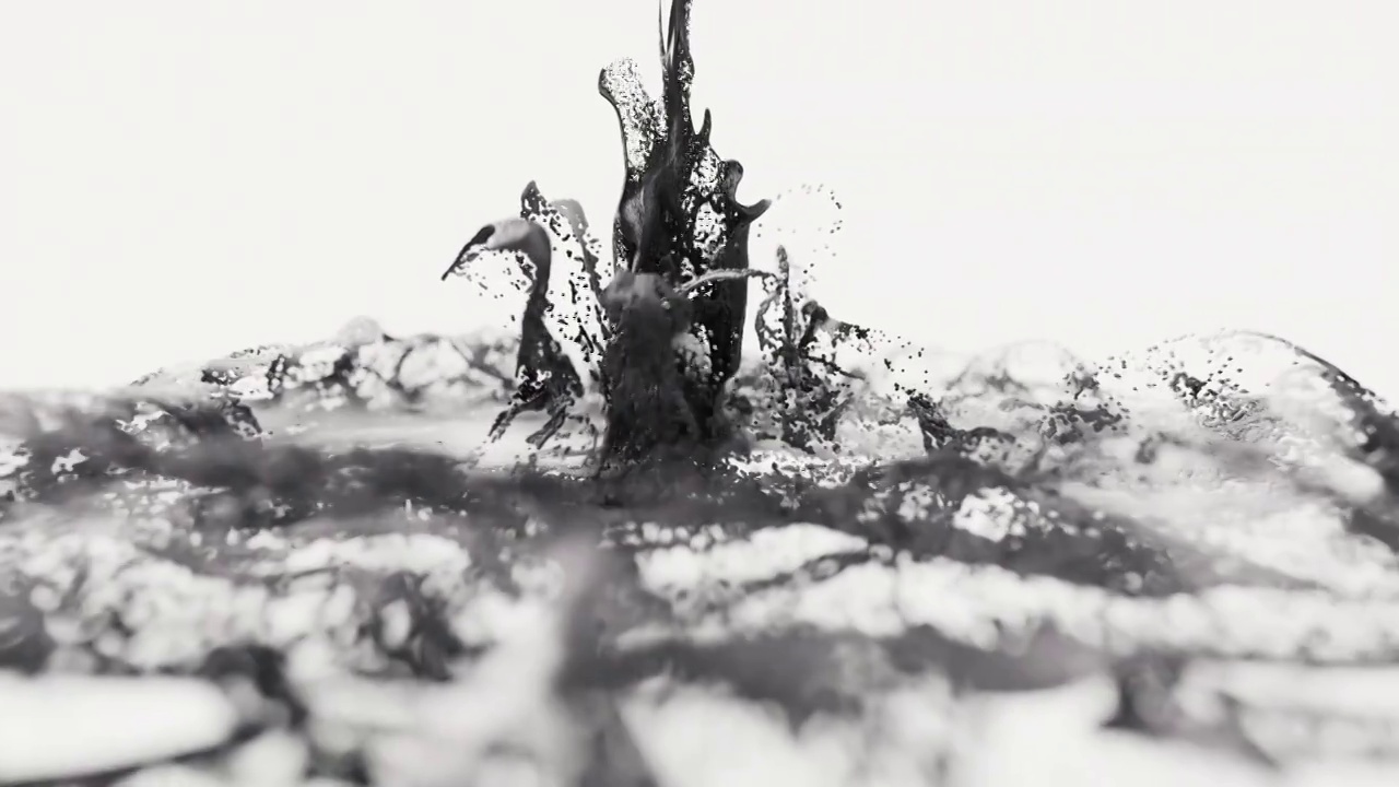 流动的水墨粒子3D渲染视频下载