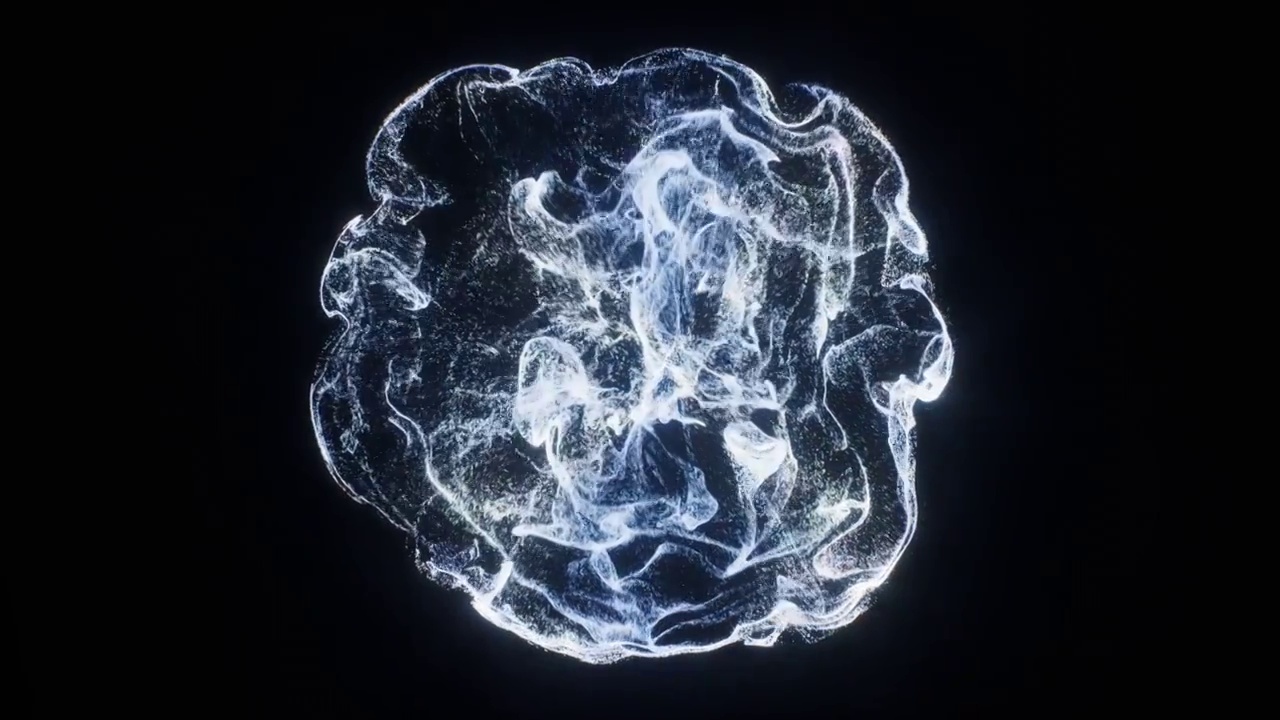 流动溶解的粒子3D渲染视频下载
