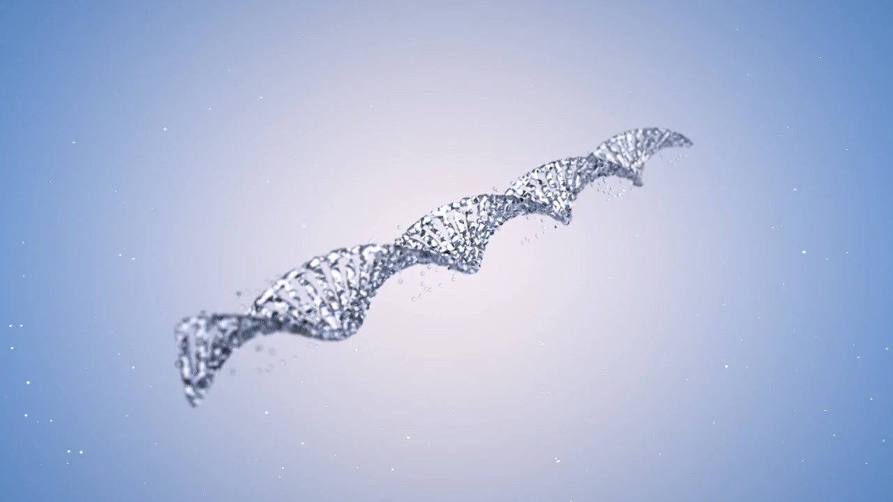 3D渲染抽象双螺旋遗传物质DNA动态素材视频下载