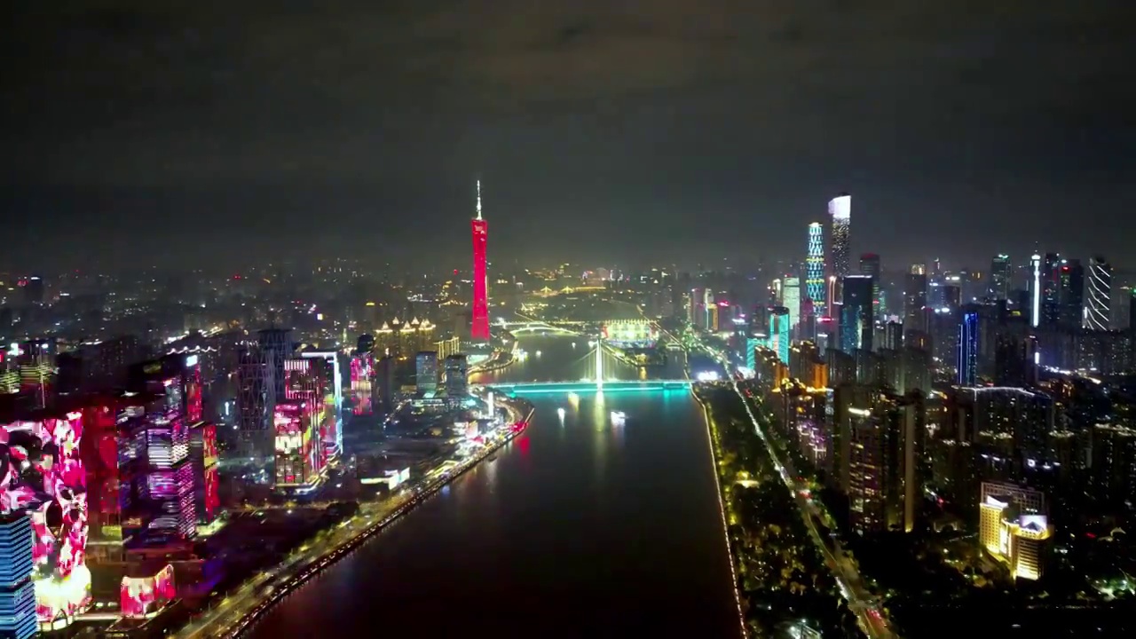 【4K】广州灯光节夜景延时视频视频素材