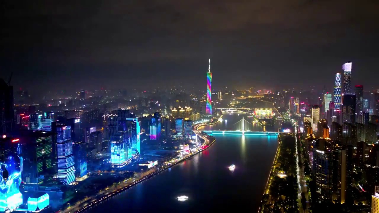 【4K】广州灯光节夜景延时视频视频素材