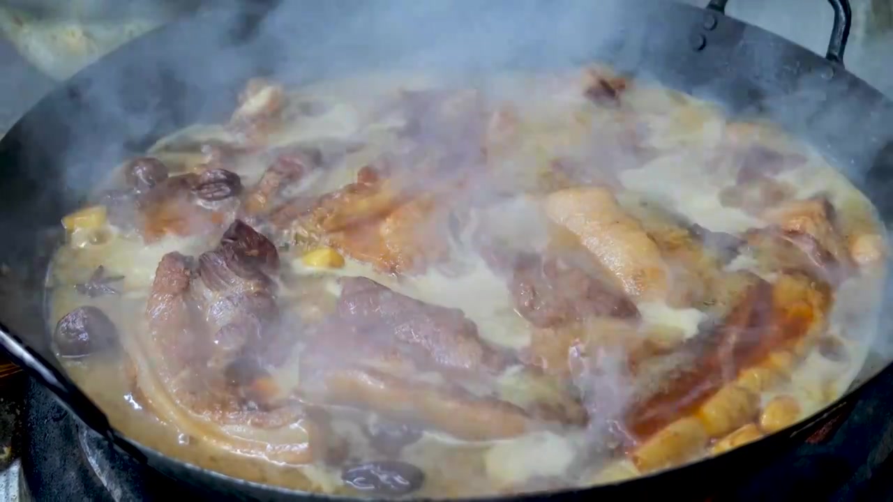 红烧肉美食卤肉视频素材