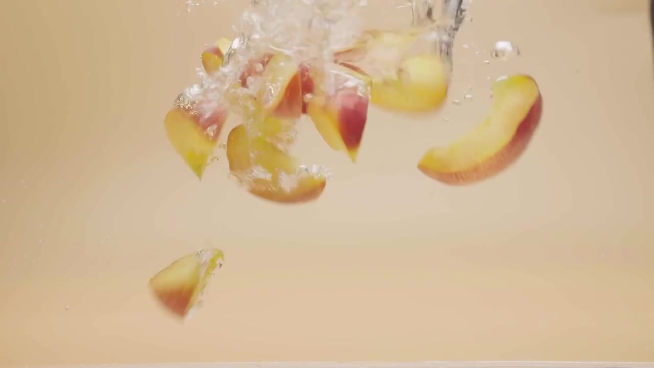 油桃食欲棚拍水果鲜嫩4K视频素材