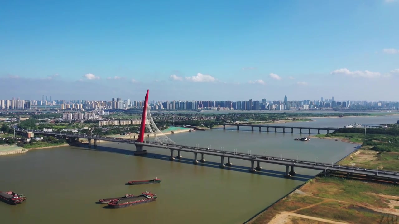 南昌市英雄大桥视频素材