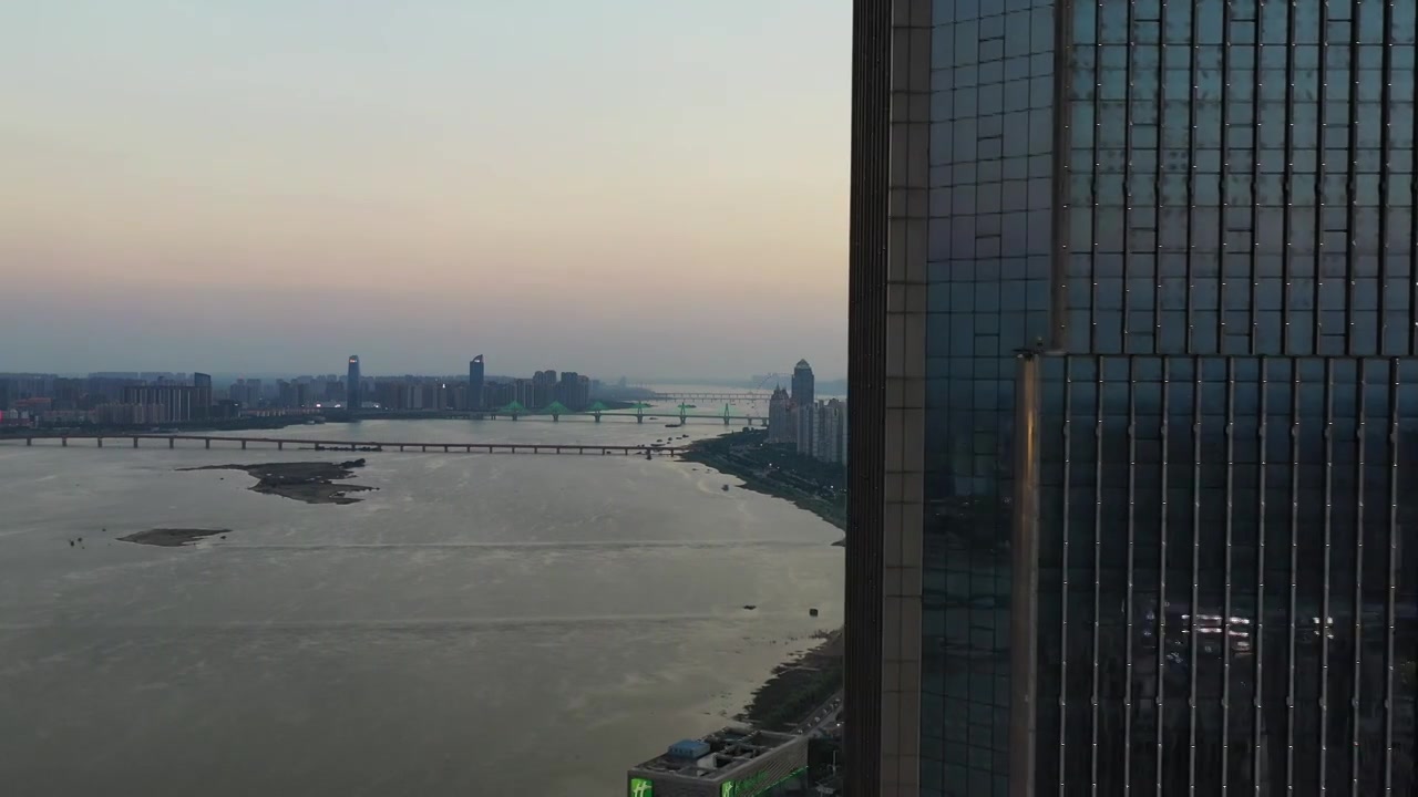 航拍南昌市城市风光视频素材
