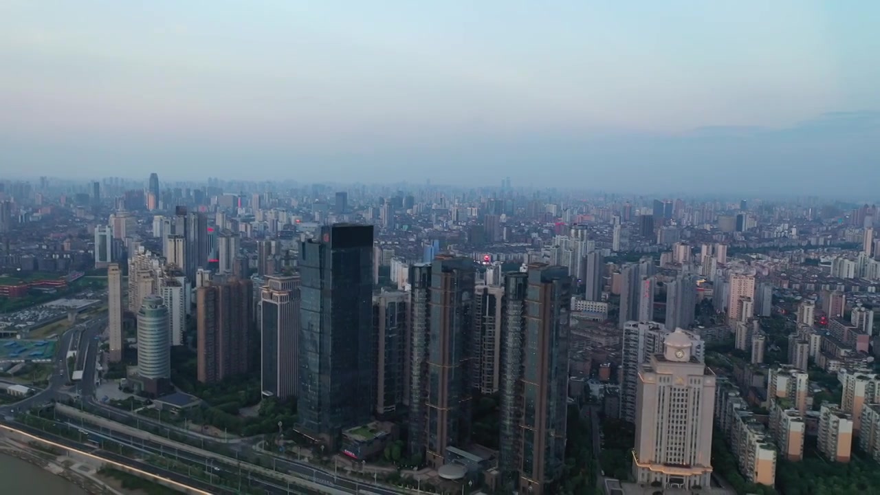 航拍南昌城市风光视频素材