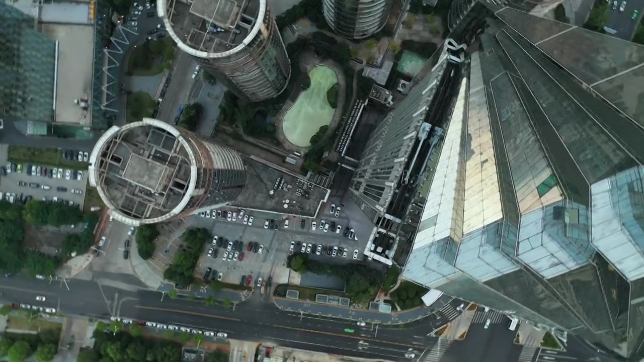 航拍俯拍南昌市红谷滩国际金融中心建筑群视频下载