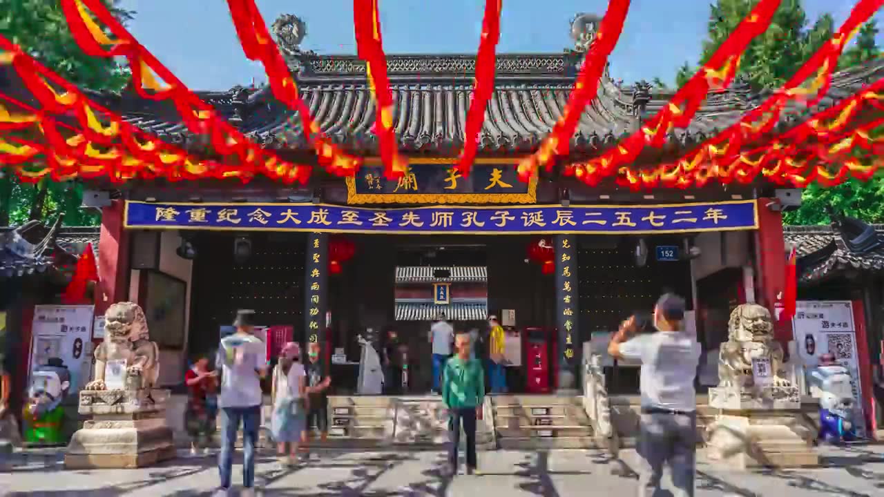 8K南京夫子庙延时视频素材