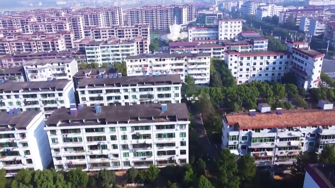 航拍江西峡江县城居民区视频下载