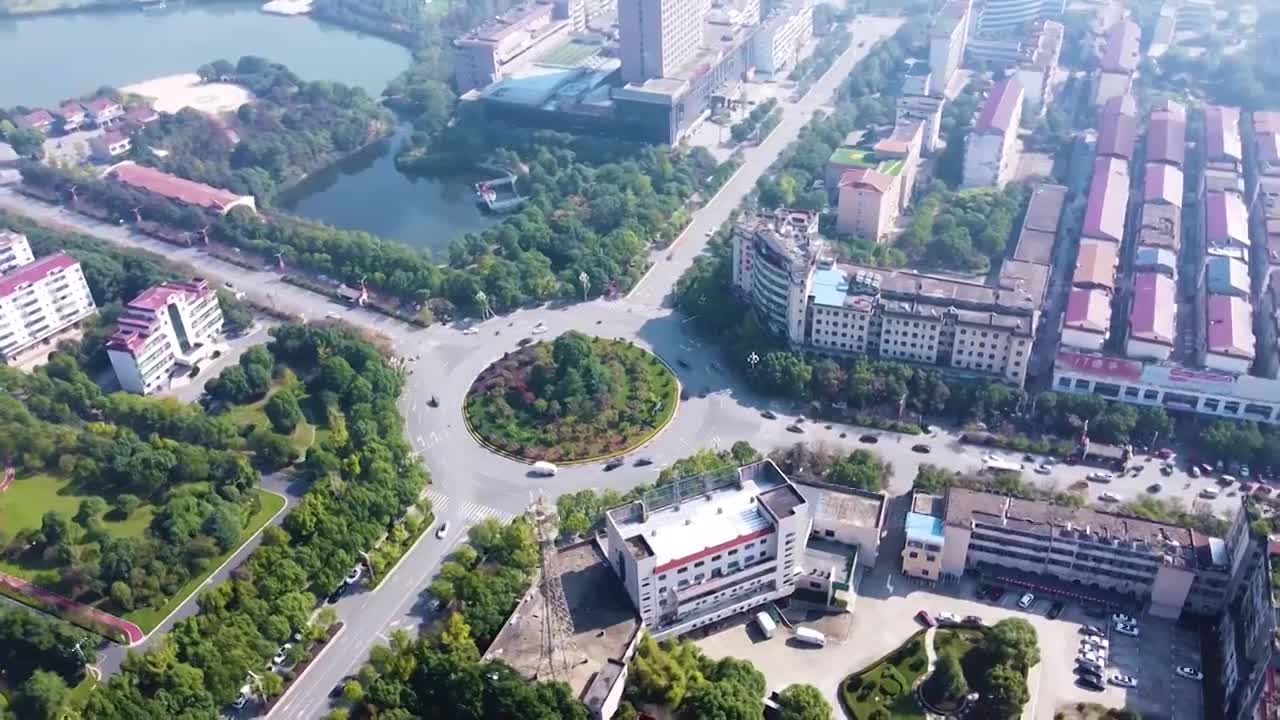 多角度航拍江西省峡江县新县城视频下载