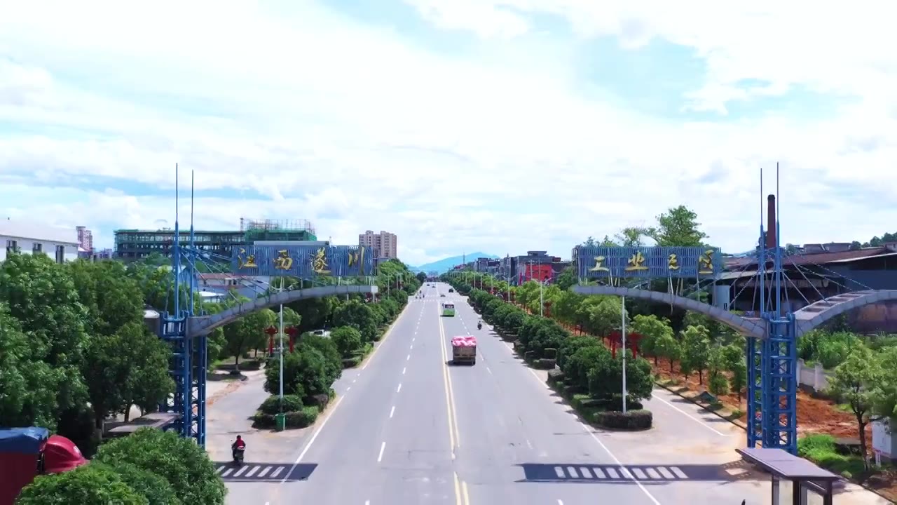江西遂川工业园区大门视频下载