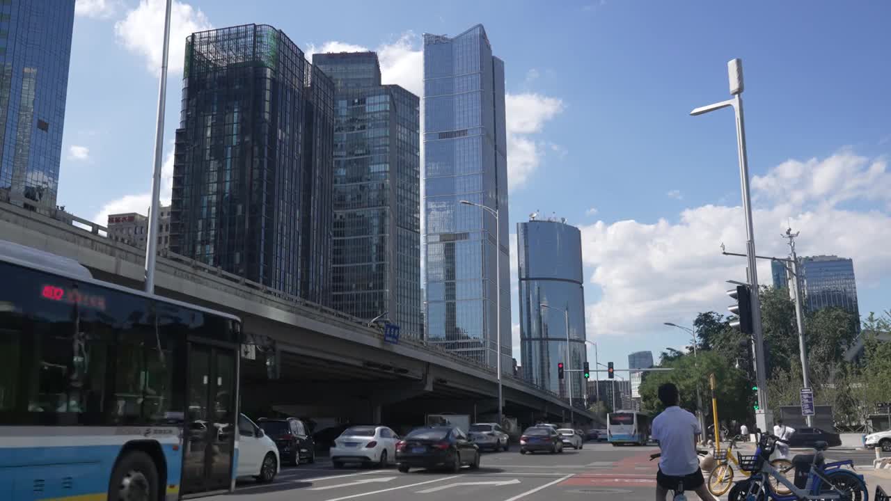 北京国贸CBD商务写字楼空镜素材4K视频下载