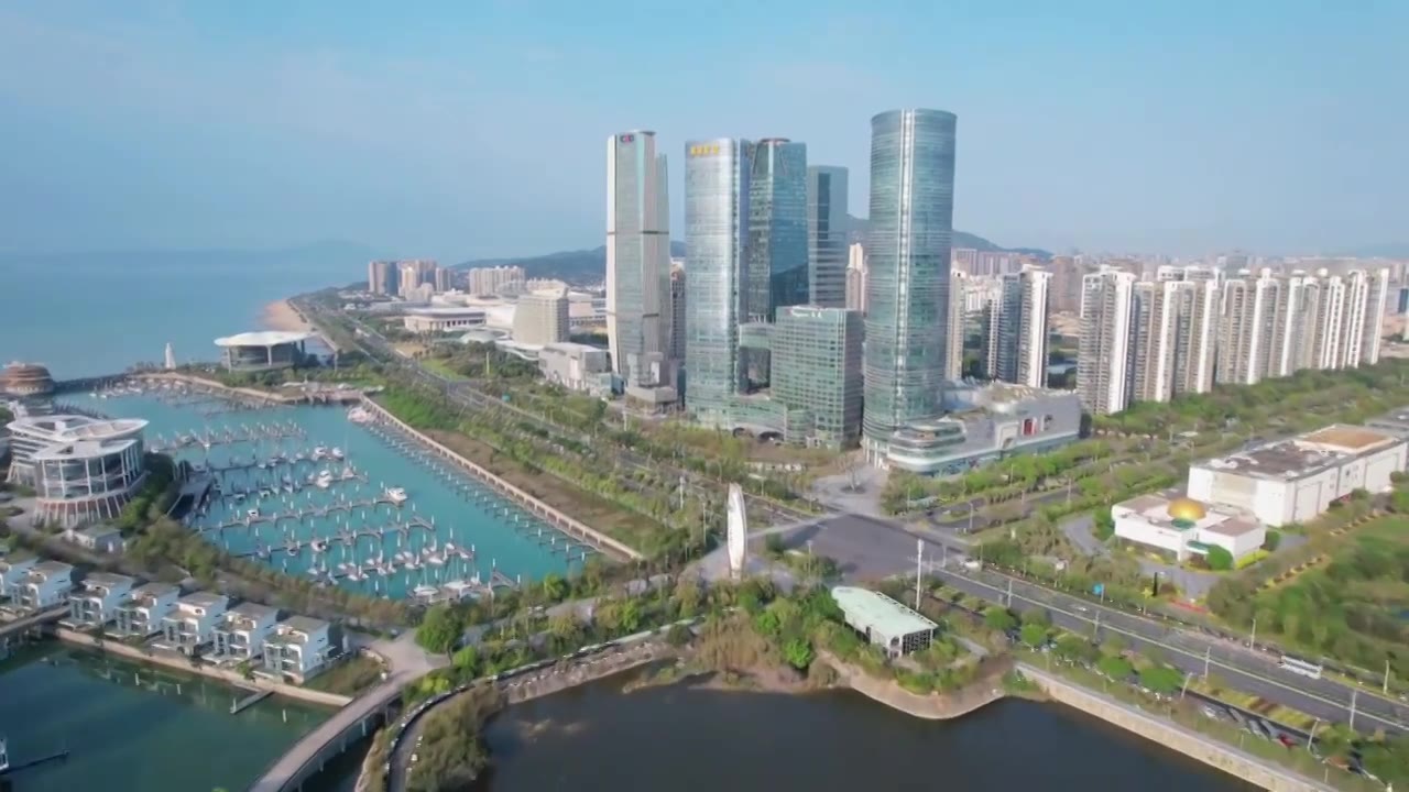厦门航拍城市建筑风光合集视频下载