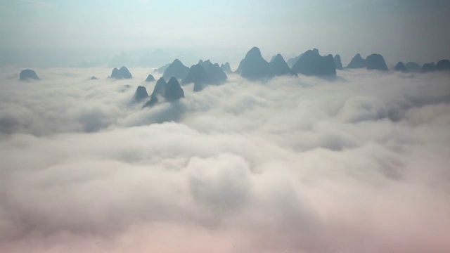 桂林大面山日出云海视频素材