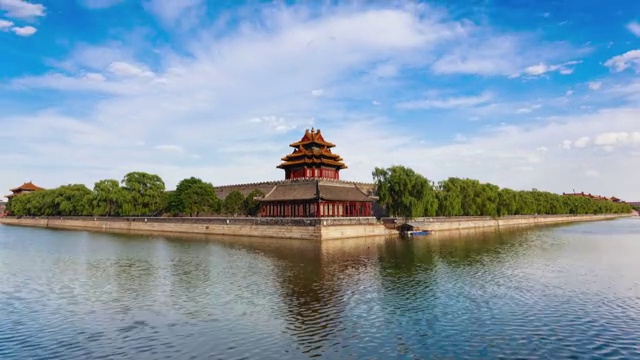 中国北京故宫建筑,角楼视频素材
